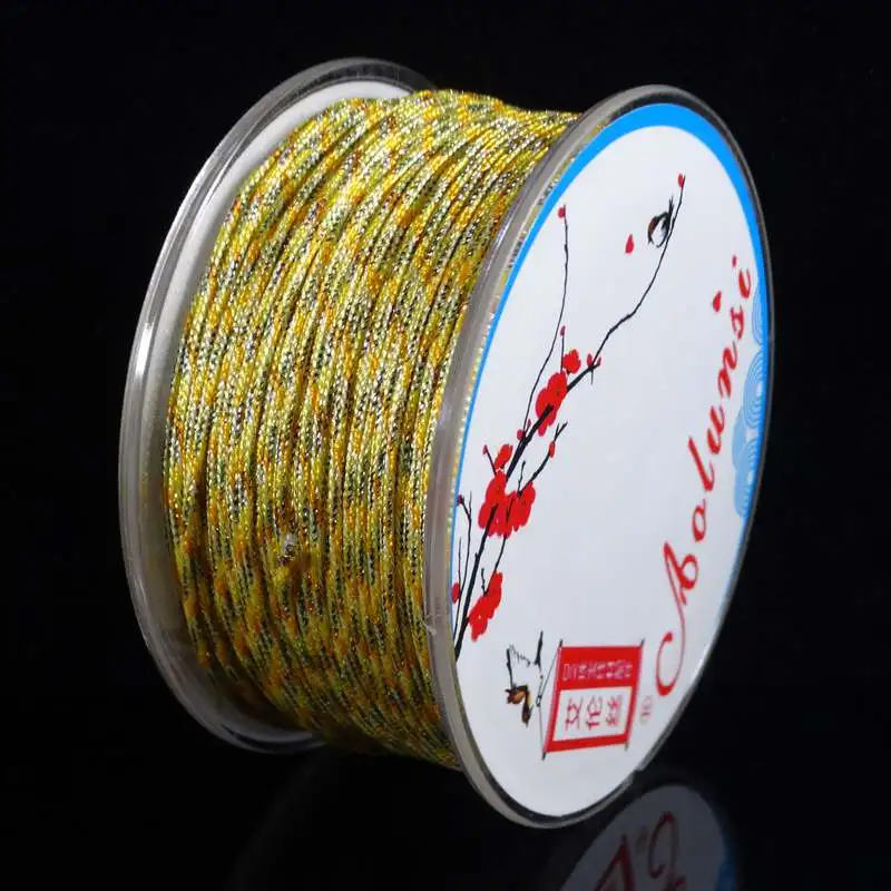 About 1mm Add gold colorful jade thread Multicoloured line Cotton nylon line DIY Knit bracelet thread inelasticity cord