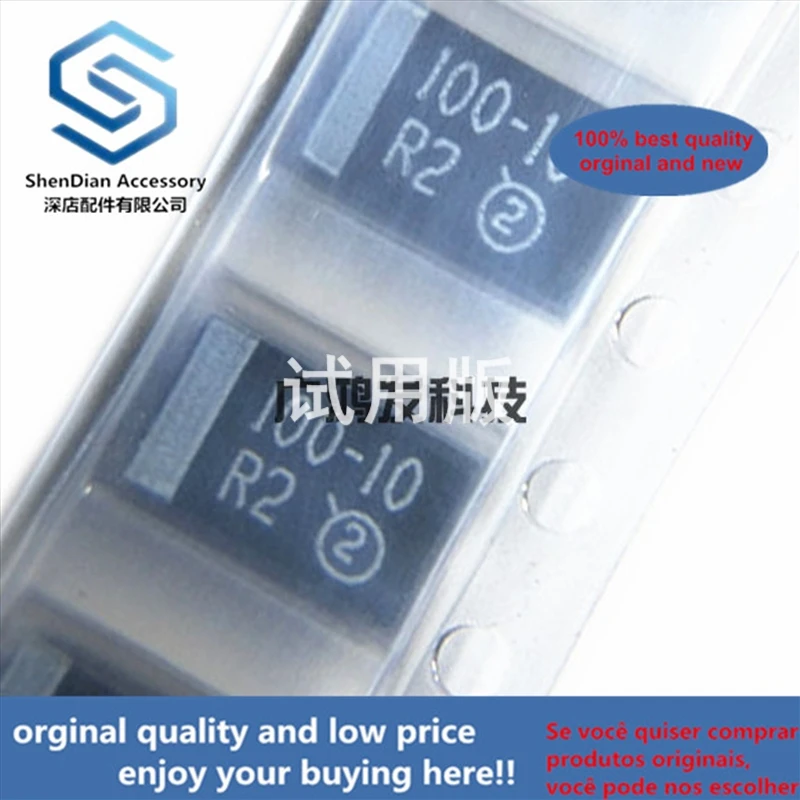 10pcs 100% orginal new best qualtiy 10V100UF D-type tantalum capacitor 7343 2917 20% black seed bile capacitor new ori  in stock