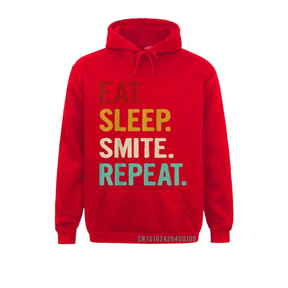 Eat Sleep Smite Repeat Funny RPG Roleplaying Gamers Gift Pullover Hoodies For Men Hot Sale Sweatshirts 3D Style Hoods