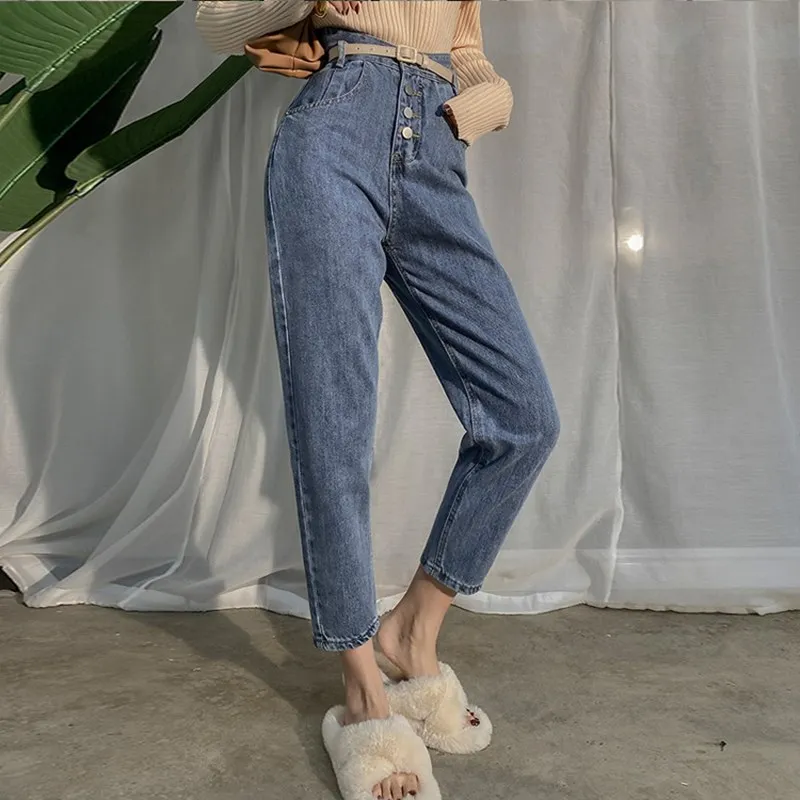 High Waist Jeans Vintage Sexy Boyfriend Jeans for Women Denim Pants