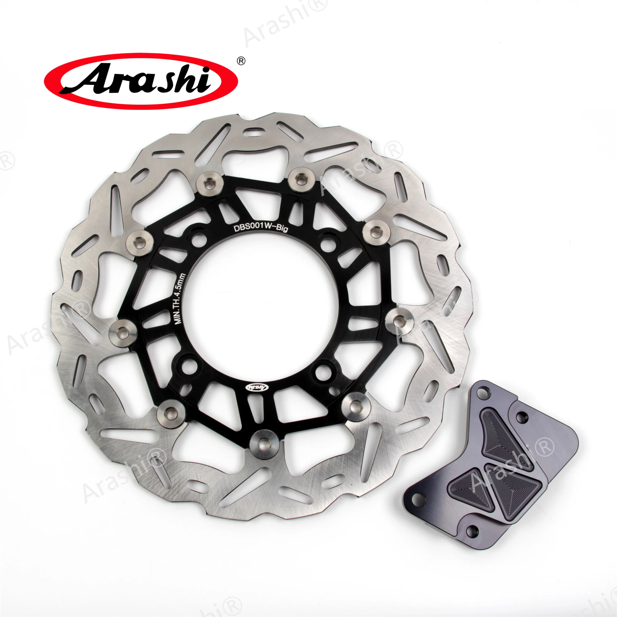 Arashi 1PCS For HONDA FORZA 250 2000 2001 2002 2003 2004 2005 2006 2007 Oversize CNC Floating Front Brake Disc Rotor Pow Bracket