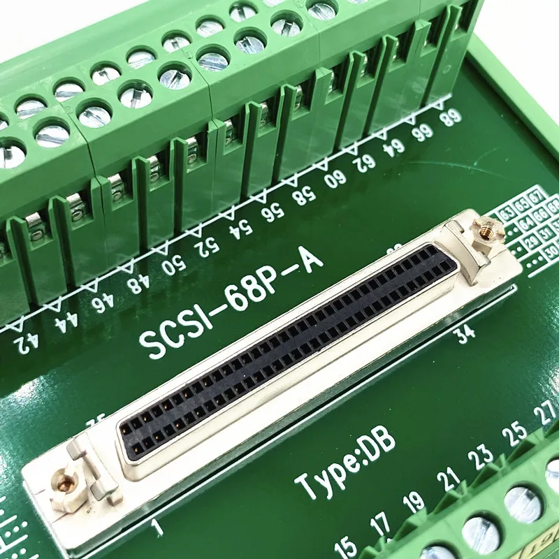 Terminal Board SCSI68 Core Needle DB Hole Type Capture Card Transfer Relay Terminal 68P Core Terminal Block