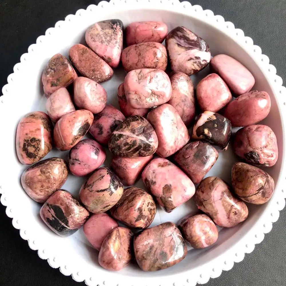 

100g Natural Rhodonite stone Crystal gravel Orlets MnSiO Quartz Mineral Specimen Fish Tank Garden Decor free shipping