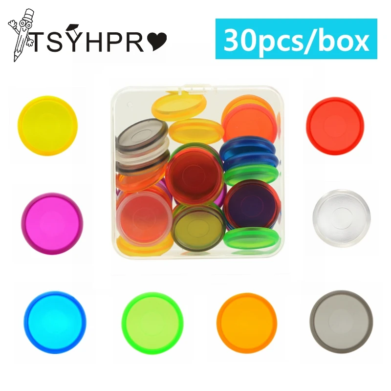 30 Pcs 24/28mm Binder Rings with Box for DIY Discbound Notebooks/Planner Mushroom Hole Diy Loose Leaf Binding Rings CX19-004