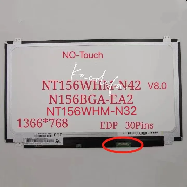 

15.6 Inch EDP Laptop LCD Screen B156XTN07.1 NT156WHM-N42 NT156WHM-N32 B156XTN04.0 N0-Touch Display Panel 30 Pins Test Ok