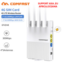 300Mbps 2.4GHz CAT4 LTE Wireless Wifi Router Outdoor 3G 4G SIM Card CPE Router 4 Antennas Industrial Wi-fi Cover DC Power 4G AP