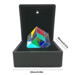 Color Prism Square Prism Color-Collecting Prism 6-Sided Cube with Light Box Optical Glass Lens Dichroic Mirror