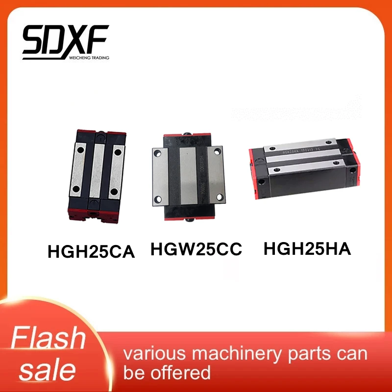 1pc HGH25CA HGW25CC Slider Block Match Use 25mm HGR25 Linear Guide Rail HGH25 CA  Guide for CNC Diy Parts