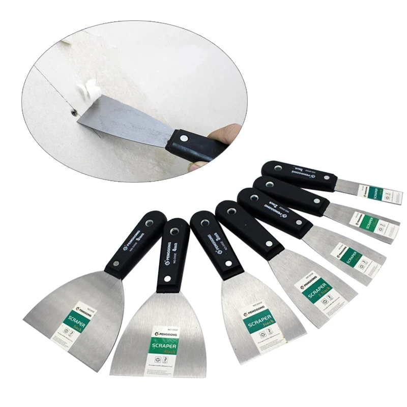 7pcs Putty Knife Set With Bag Scraper Blade 1"1.5" 2" 2.5" 3" 4" 5"Wall Shovel Carbon Steel Construction Tool Plastering Knife