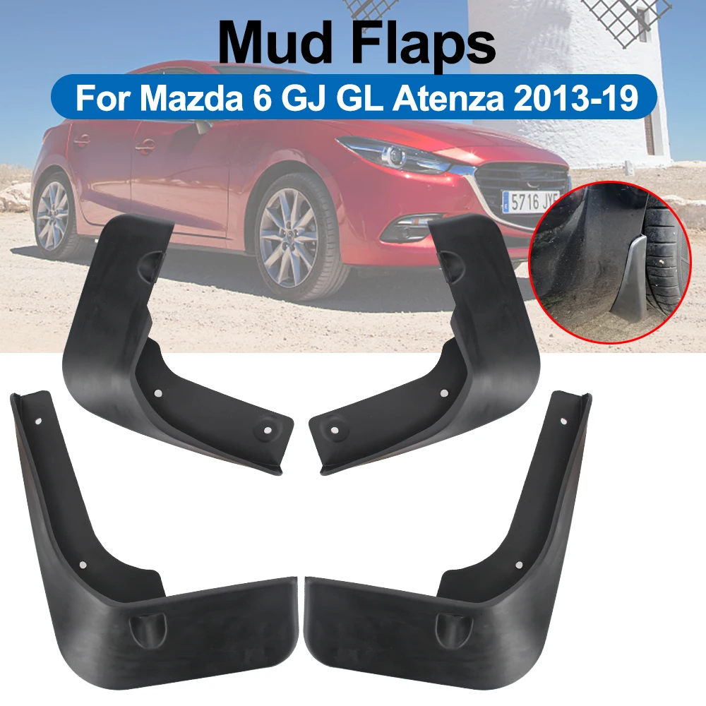 4pcs/set Splash Guards Mudguards Fender Front Rear Mud Flaps For Mazda 6 GJ GL Atenza 2013-2019 Car Accessories Auto Parts