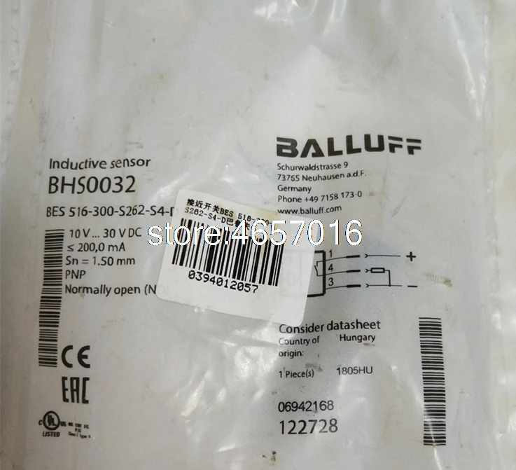 

Free shipping BHS0032 BES 516-300-S262-S4-D Proximity Switch Sensor New High-Quality