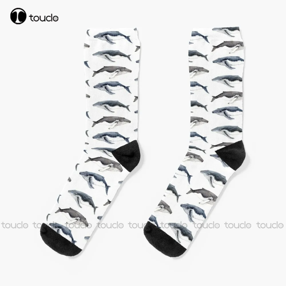 

Humpback Whales (Megaptera Novaeangliae) Socks White Soccer Socks Youth Personalized Custom Unisex Adult Teen Youth Socks Gift