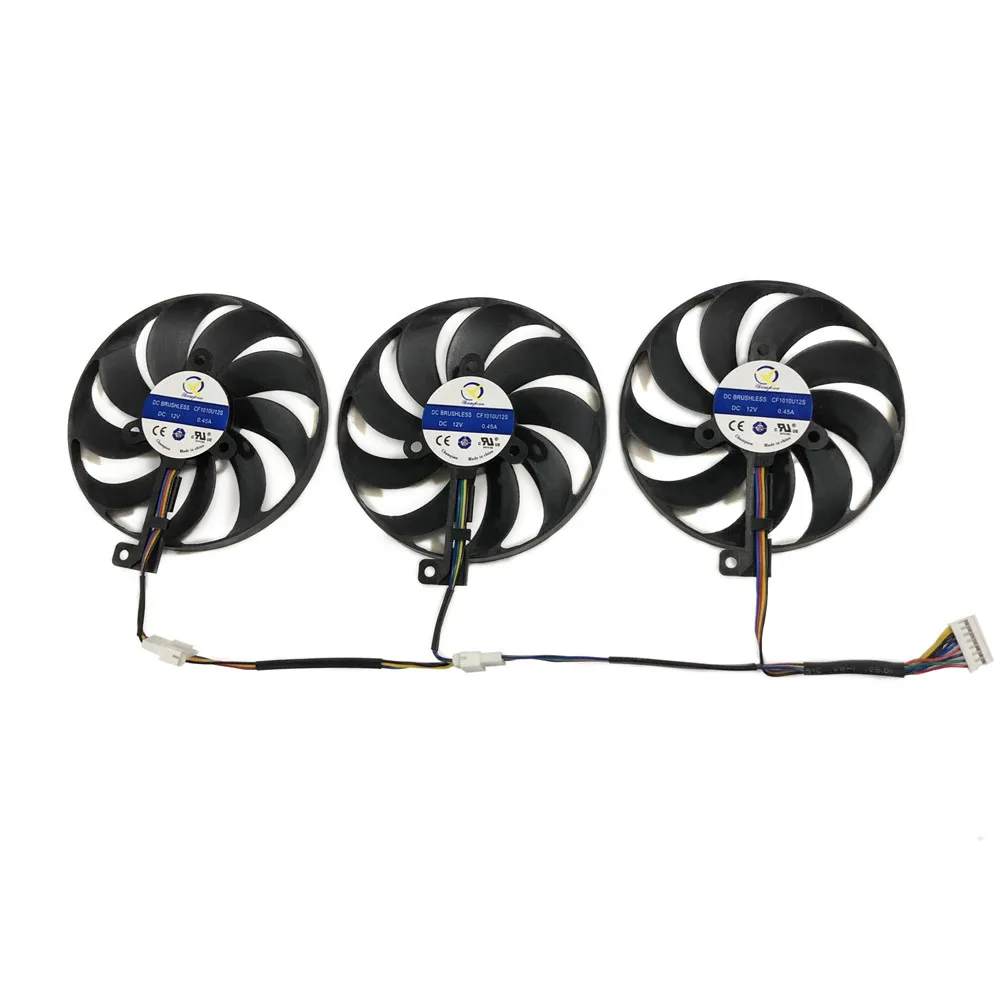3 pz/set, ventola Video CF1010U12S,7pin, per ASUS ROG STRIX RTX 2080 Ti GAMING,per ASUS ROG STRIX RTX2080 Super 8G OC GAMING,per ASUS ROG STRIX GTX 1660Ti 6G OC