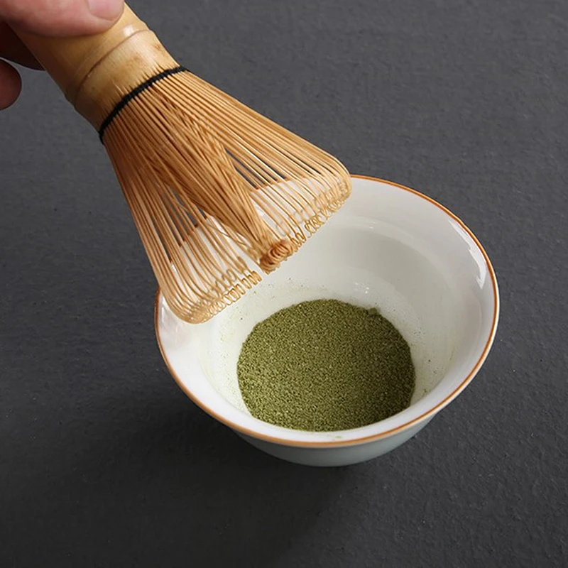 Service à thé vert en bambou 64, avec fouet en poudre Matcha, accessoires pour cérémonie japonaise