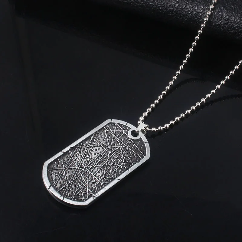 MIDY Spiel Metro Exodus 2033 Halskette Anhänger Klassische Erkennungsmarke Schädel Metall Halsband Frauen Männer Schmuck Zubehör – Detail 9