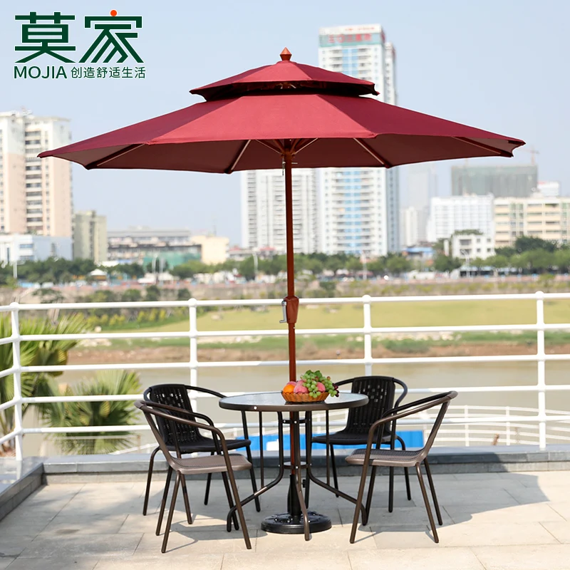 Outdoor Umbrella Patio Umbrella Outdoor Large Sun Umbrella Folding Central-Column Umbrella Beach Parasol