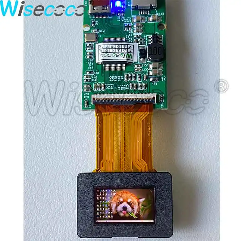 Wisecoco 0.71 Inch 1080P OLED Screen Mini LVDS Dual AMOLED Display 500 Luminance DP Controller Driver Board Robot Eyes