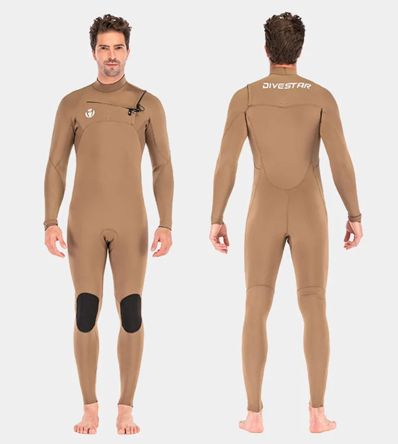 3MM Men Full Body Winter Wetsuit Diving Suit Neoprene One-Piece Swimwear for Snorkeling Surfing Triathlon Spearfishing Jumpsuit