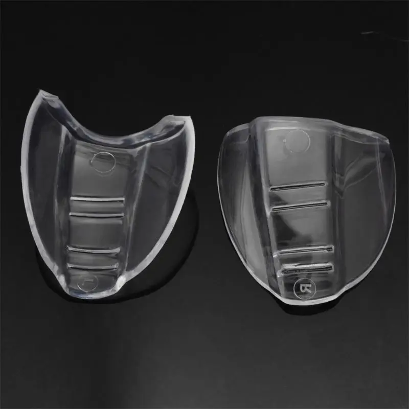 F62C 1 Pair Safety Glasses Side Shields, Clear Flexible Slip-on Side Shields Fits Medium to Large Eyeglasses Frames