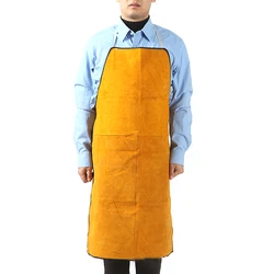 Durable Unisex Cowhide Welding Apron with Tool Pockets Straps Adjustable For Woodworking Painting kitchen