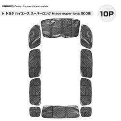 Sunshade Black Mesh for HiAce SLWB Commuter Super Long Wheelbase 200 Series 5 layers Structure Outdoor Exclusive Design