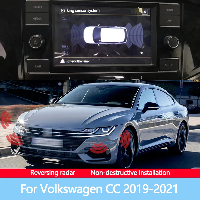 Built-In Installation Of Front And Rear Radar Sound Alarms For Car Reversing Images Suitable For Volkswagen Tayron 2019-2021