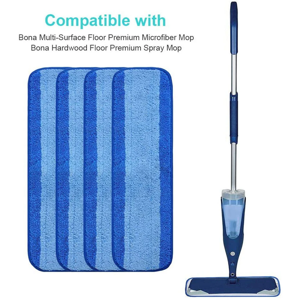 1Pcs Microfiber Spray Mop Replacement Heads for Bona Hardwood Floor Spray Mop Wet/Dry Mopping Cleaning Pads Accessories