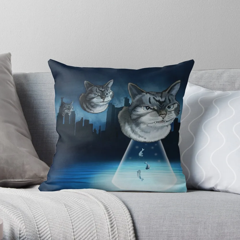 Alien kitten Throw Pillow Pillow Case Polyester Home Decora Pillowcases Throw Pillow Case kussensloop almohada poszewka