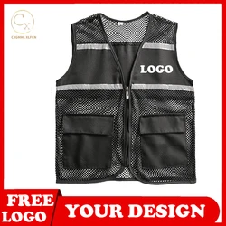 Spring and Summer Breathable Mesh Advertising Volunteer Vest Casual Women and Men Custom Logo Printing Logo Work Clothes