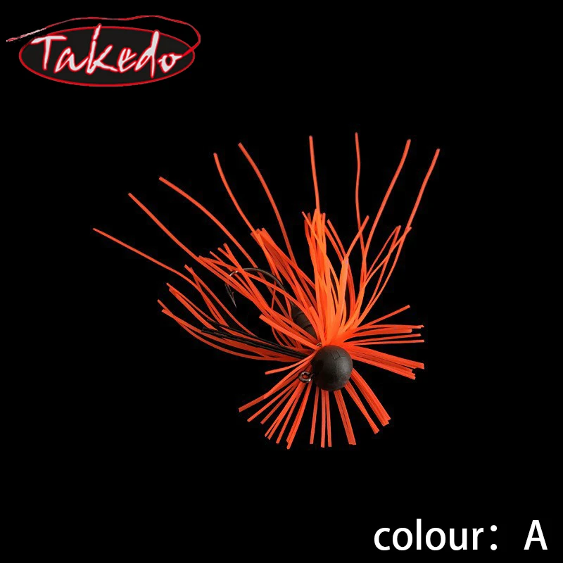 TAKEDO HDS03 1.8G - 5G ZITHER RUBBER JIG Spinnerbait Blades Silicone Skirt Saltwater Resin Tungsten Jig Head Spinner Rubber Jig