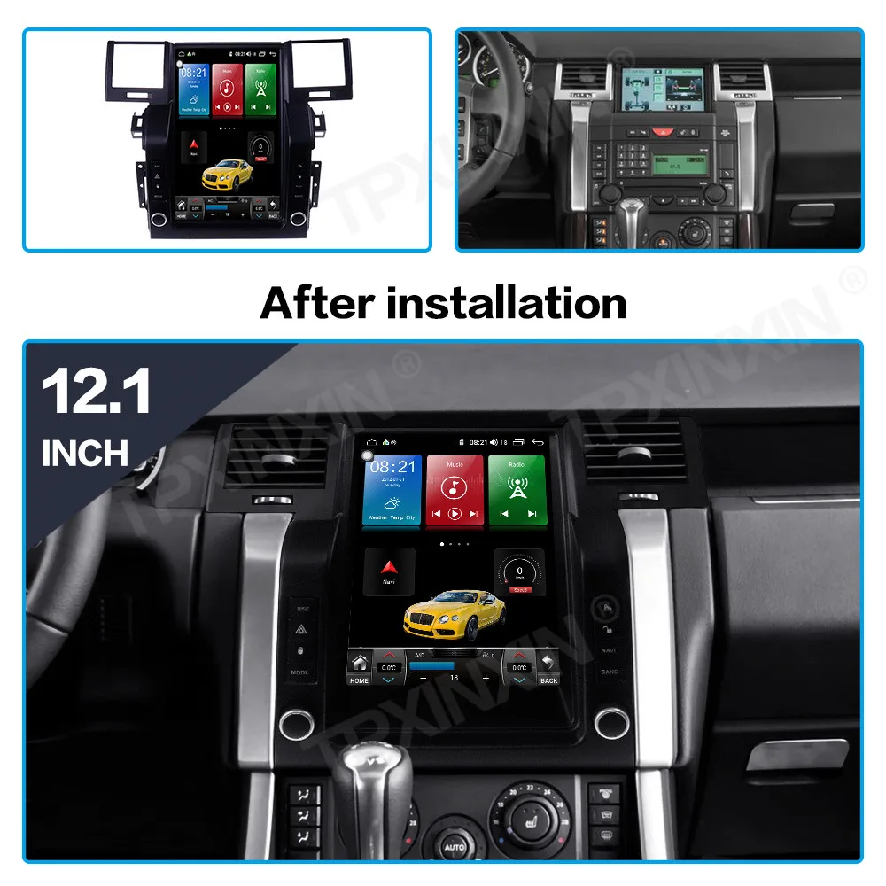 For Land Rover Range Rover 2005-2009 Tesla Style Android 13 4GB Car GPS Navigation Headunit Multimedia Player Auto Stereo Radio