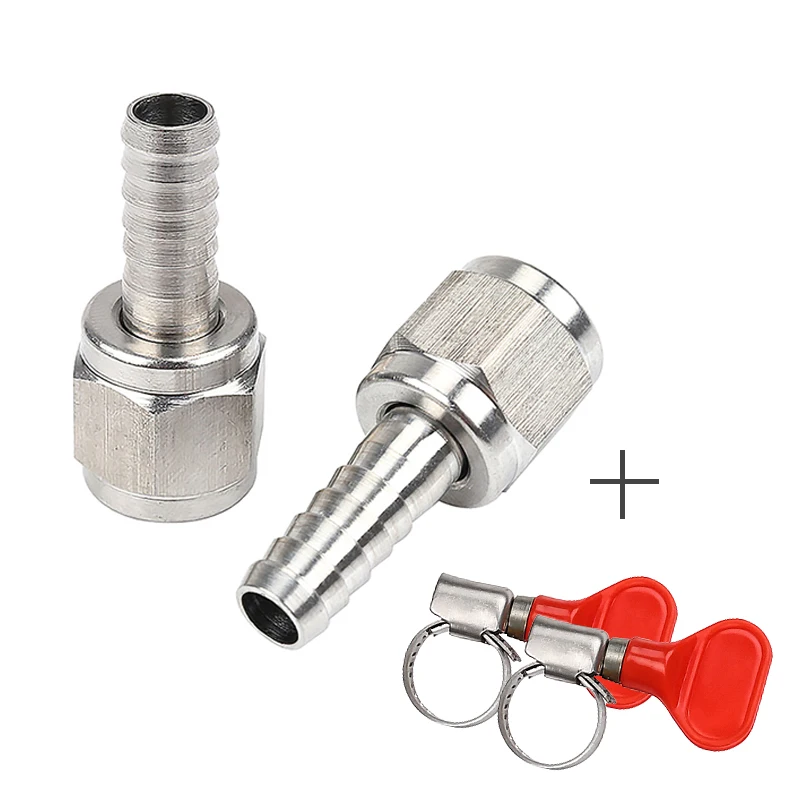 Barb Swivel Nut, 2 Pcs/Lot Home Brewing Swivel Nut Set, Stainless Steel Ball Lock Disconnect Fitting Manifold Fitting Connectors