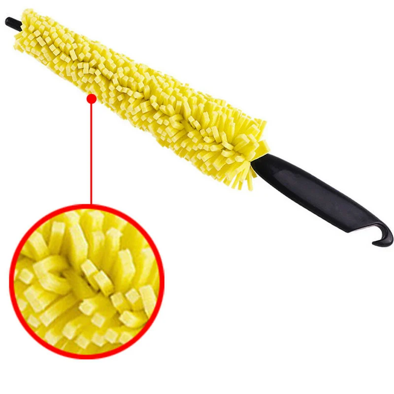 Auto Wheel Tire Rim Cleaning Brush Yellow Sponge Corn Styling Tyre Mud Remover Detailing Cleaning Tool Universal Car Accessories