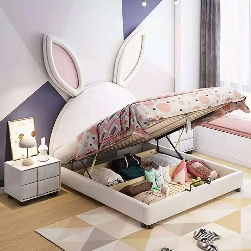 modern  solid wood bed 2 people Fashion child children kids bed  bedroom furniture 20215