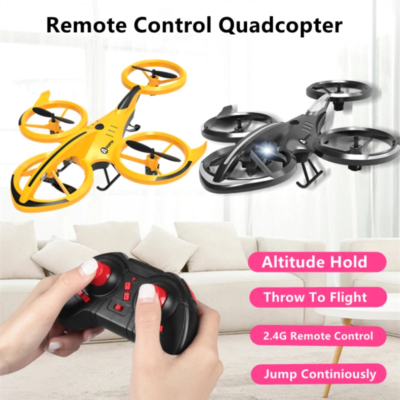 Stunt Remote Control Drone Air Pressure Altitude Hold Mini Indoor Throw To Flight Leapfrog Quadcopter aereo giocattolo RC per bambini