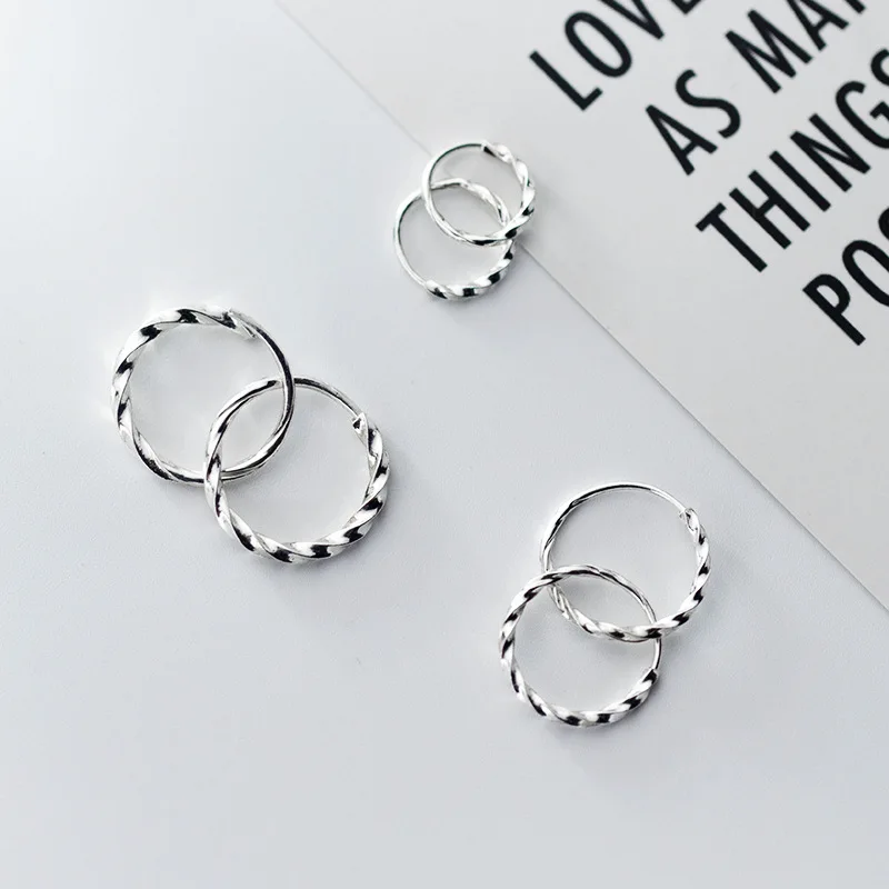 La Monada Twist Hoop Earrings For Women Silver 925 Minimalist Fine Women Earrings In Jewelry Hoop Earrings 925 Sterling Silver