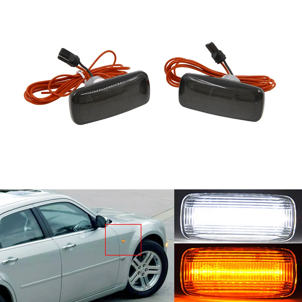 

For Chrysler 200 2007 2008 -2017 300 2005 2006 Sebring 2007-2017 Town Country 2008-2016 LED Side Marker Light turn signal light