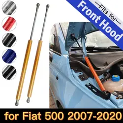 Suportes da capa para fiat 500 2007-2020 absorvente dianteiro bonnet modificar amortecedores de choque mola elevador suporta fibra de carbono acessórios prop