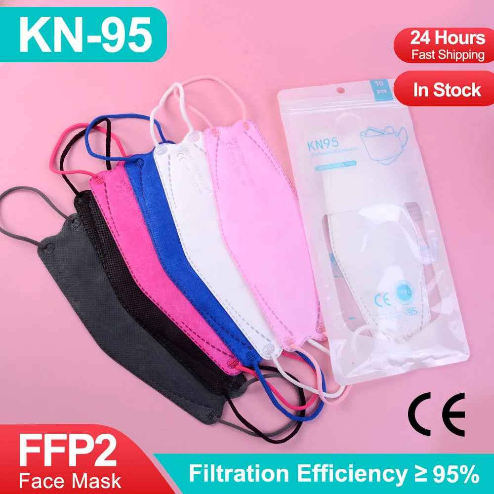 4D Designed KN95 Masks Adult Mascarillas FFP2 CE Colores ffp2mask Approved Mouth Face Mask FPP2 Masque Nior Reusable FPP2 Masks