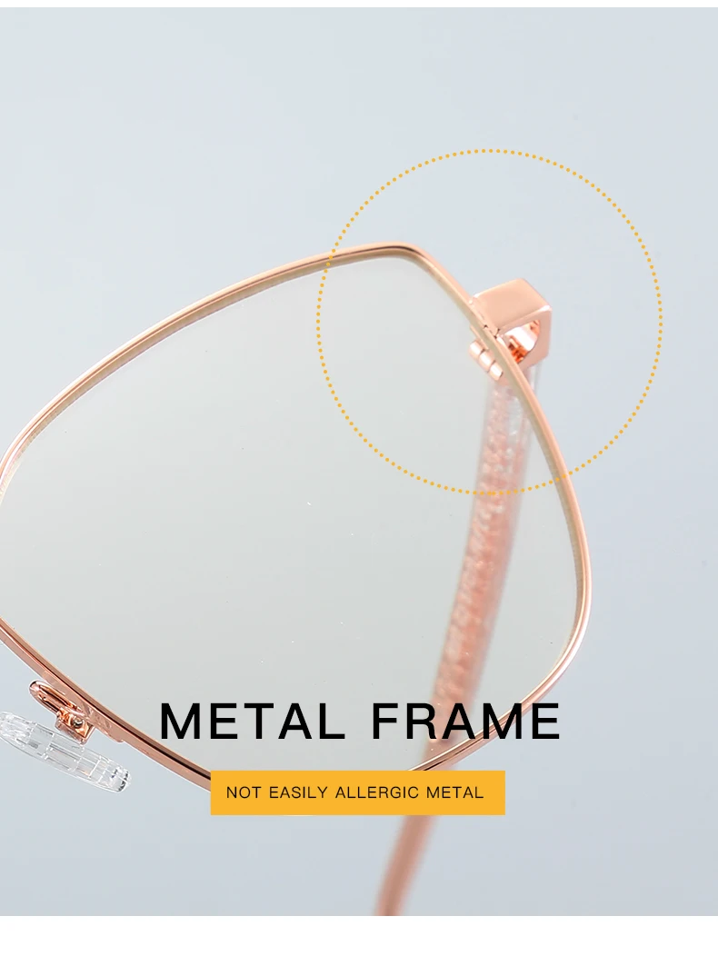 Mode Frauen Katzenauge Vollrand Legierung Brille Rahmen für weibliche verschreibung pflicht ige Brillen optische Brille für Frau – Detail 7