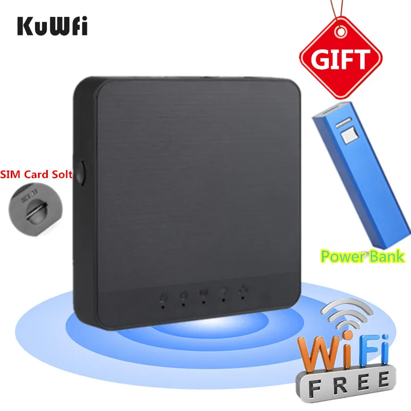KuWFi 4G Tasche Wifi Router Entsperrt Mobile 4G SIM Router 150Mbps Mobile Wireless AP Router Unterstützt 25 wifi Benutzer