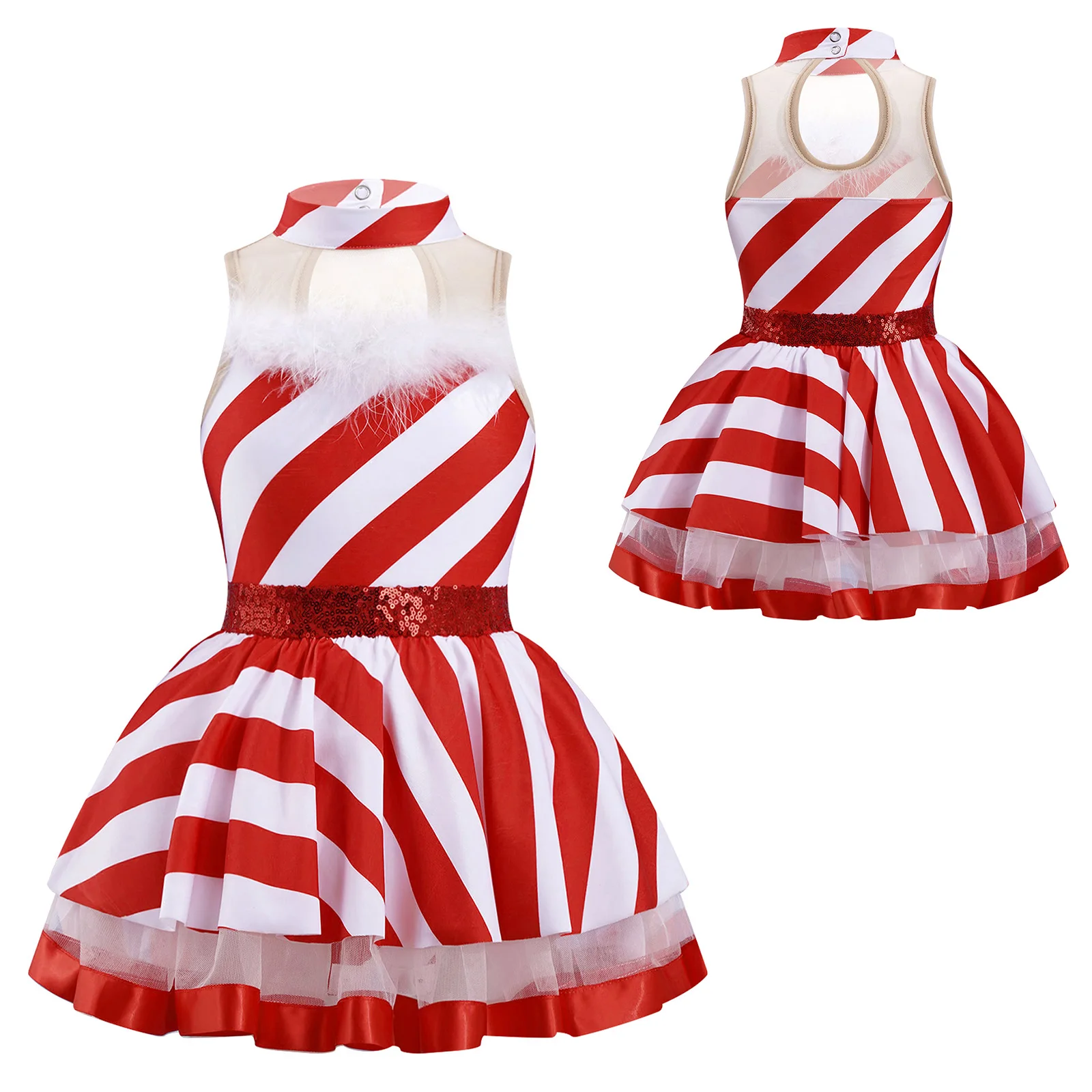 Robe Tutu Mère Noël Sucre d'Orge Fille – photo 6