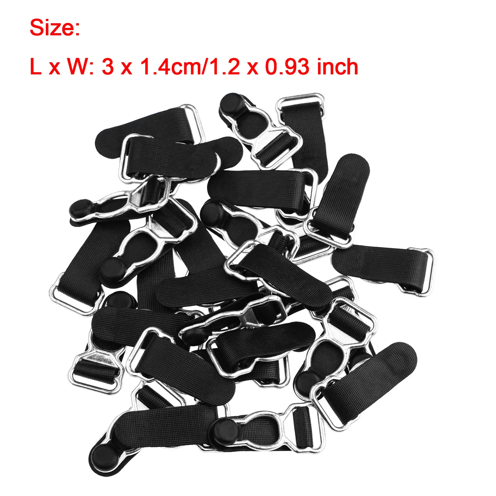 30 Garter Belt Buckles Suspender Straps Clips Ends Plastic Corset Leg Garter Belt Clip Hooks Hosiery Stocking Grips Accessories