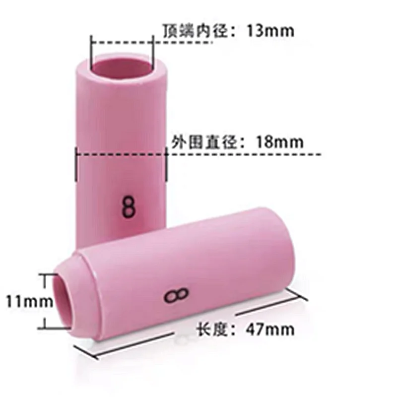Buse en céramique pour consommables TIG, 40 pièces, emballage d'accessoires, coin intérieur et extérieur 3 #4 #5 #6 #7 #8 # WP17 WP18 WP26