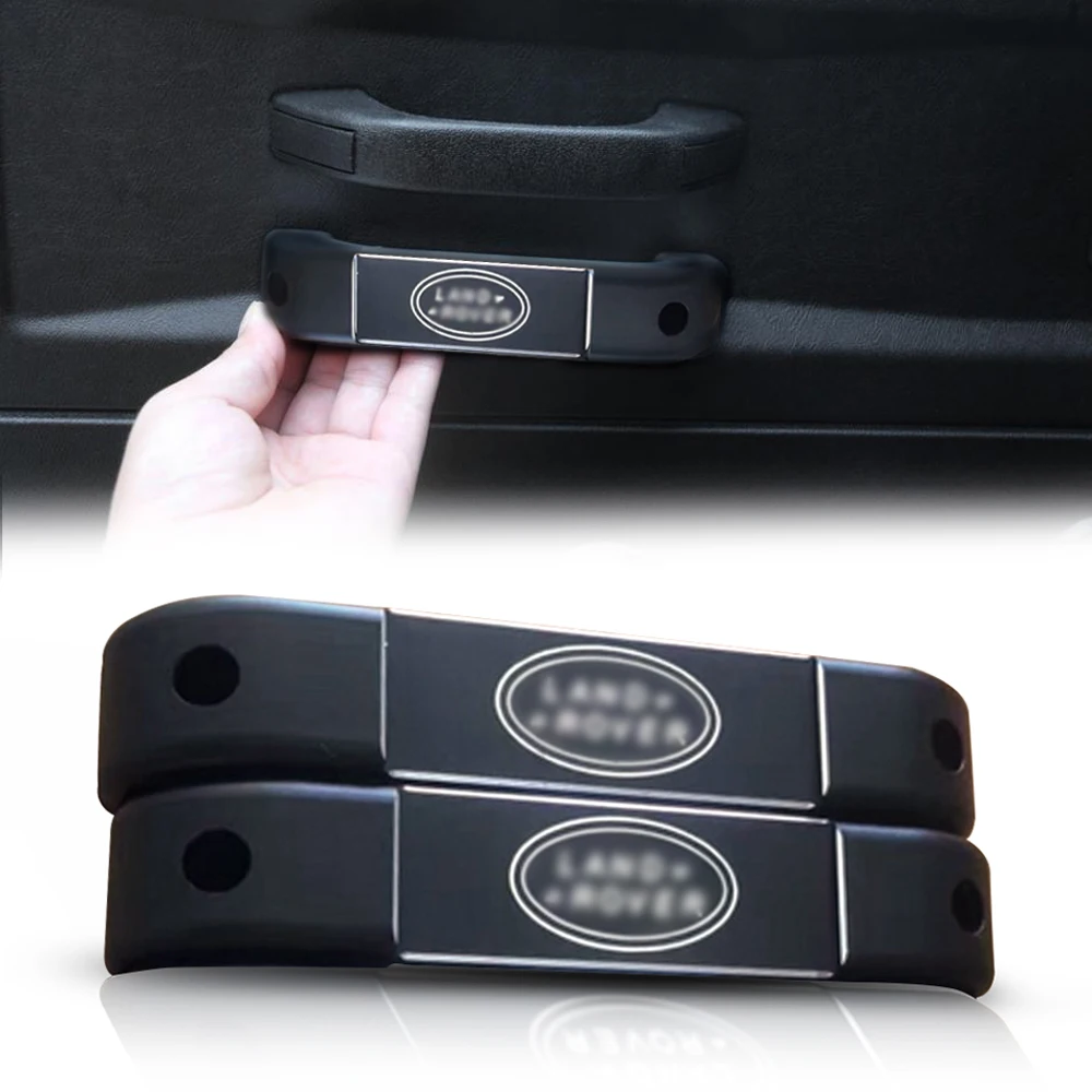 Moldura de manija de puerta para coche Land Rover Defender, accesorio de aleación de aluminio para Interior de coche, color negro, 110, 90, 2008, 2009, 2010, 2011, 2012, 2013, 2014, 2015, 2016