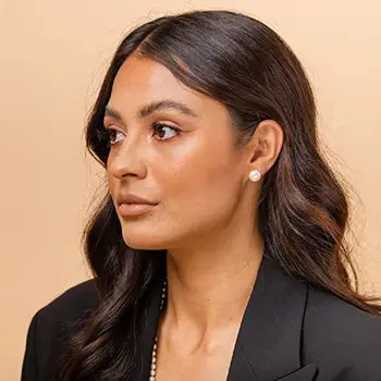 天然淡水珍珠耳環,925純銀耳環,養殖白珍珠,女耳環首飾批發 8 最佳銷售 淡水珍珠首飾 - №1