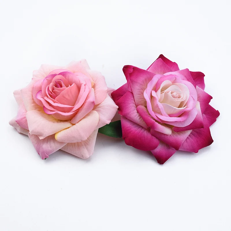 10CM Flannel Roses Wedding Bride Holding Flowers Material Christmas Decorations for Home Scrapbooking Artificial Flowers Cheap