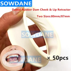 50 sztuk Dental jednorazowe gumowe otwieracz do ust Oral Cheek ekspandery zwijacz guma Dam otwieracz do ust higiena jamy ustnej