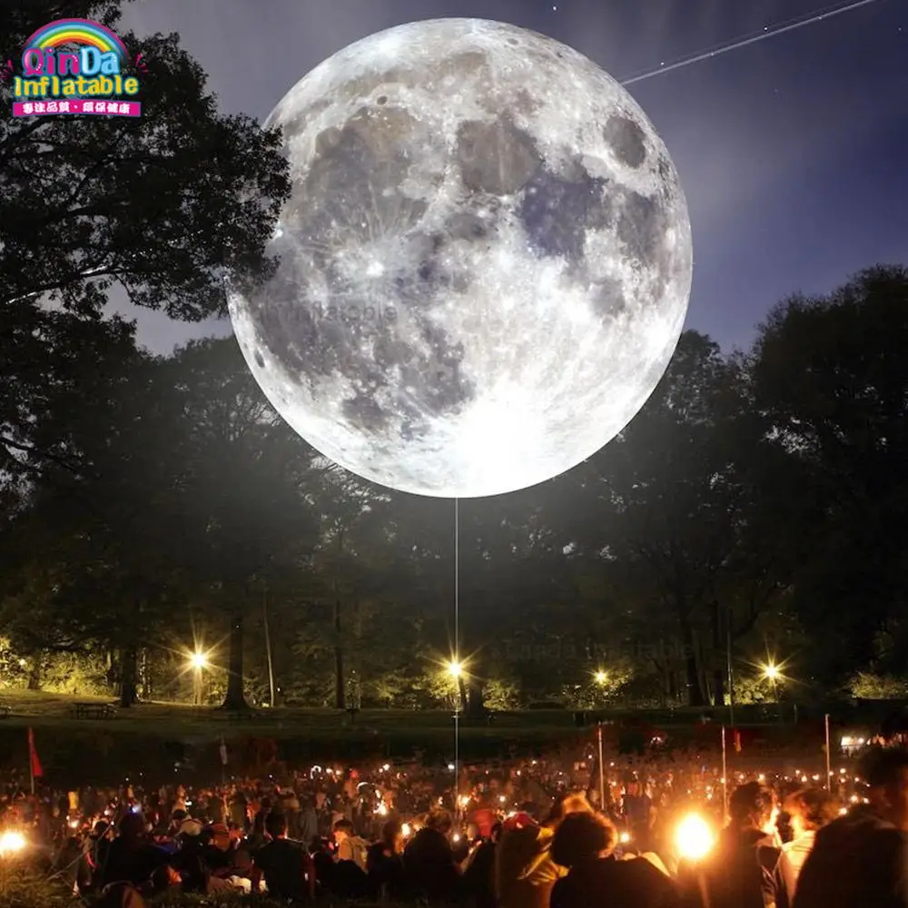 

Inflatable Planets Customized Moon Air Balls Inflatable Led Moon Balloon For Advertising Decoration