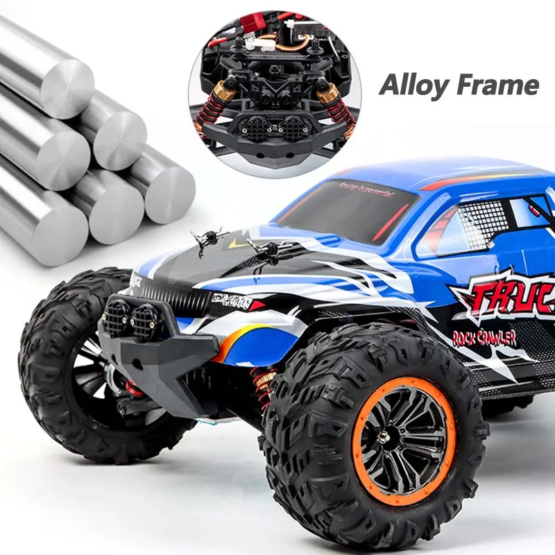 Alloy Frame 4WD 40KM/H Large Off-road RC Car 45 Degree Climbing Waterproof Design Full Ratio Steer Brake 200M RC Buggy Model Toy